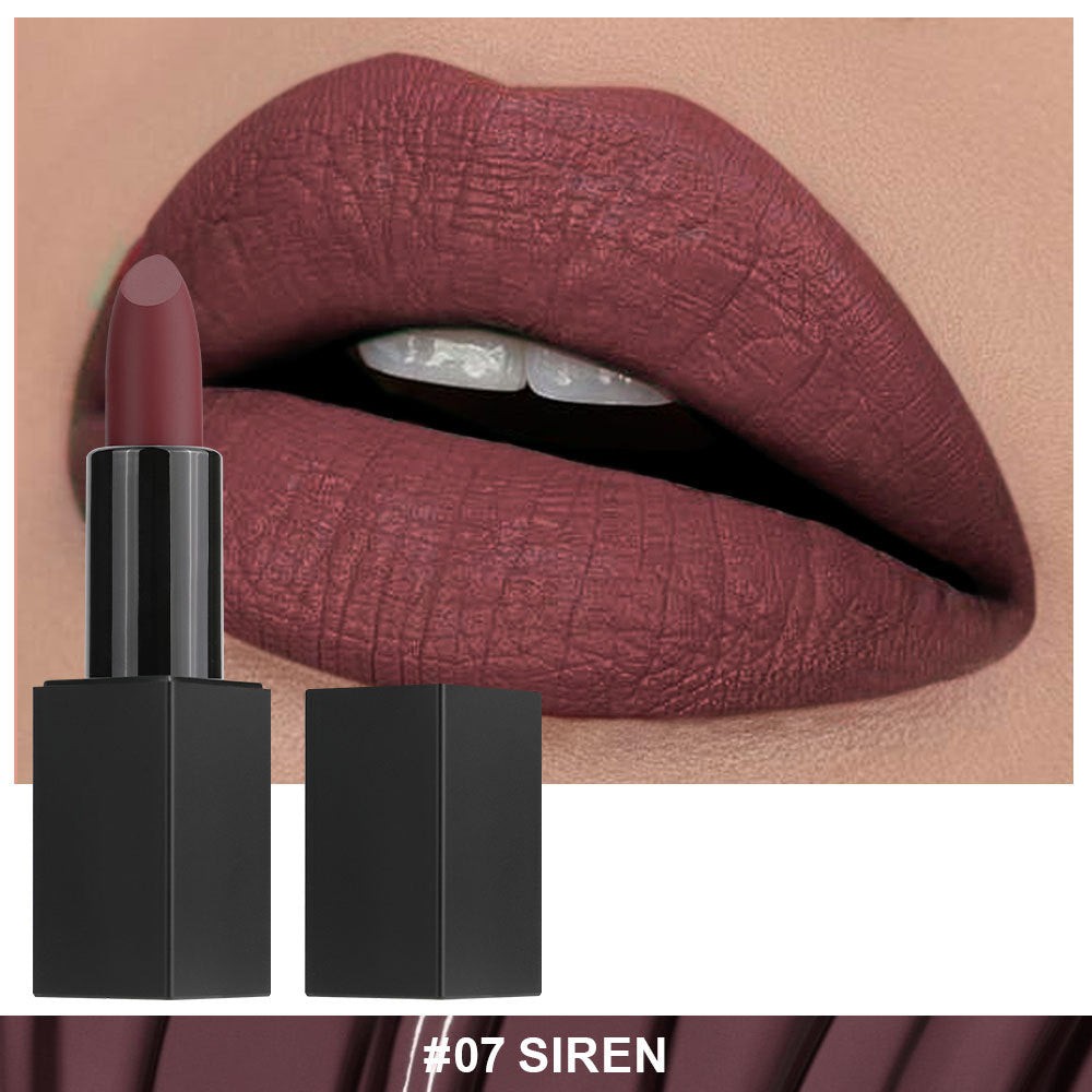 Non-stick Cup Non-fading Black Tube Matte Lipstick
