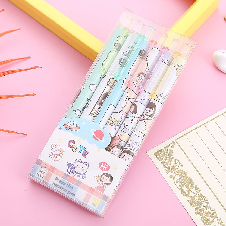 Boxed Cartoon Student Sountain Pen