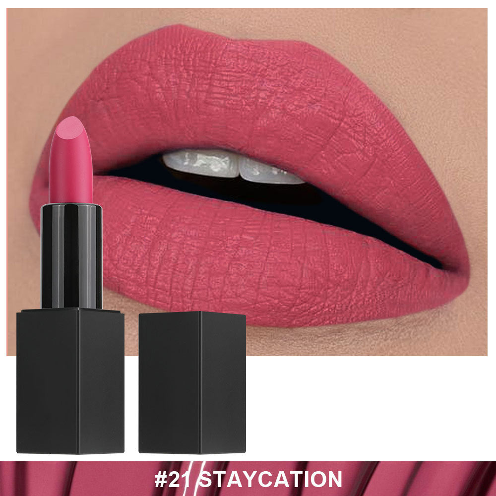Non-stick Cup Non-fading Black Tube Matte Lipstick