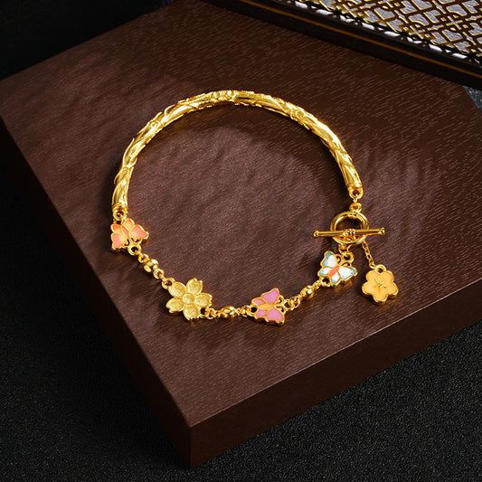 Butterfly Flower Half Ring