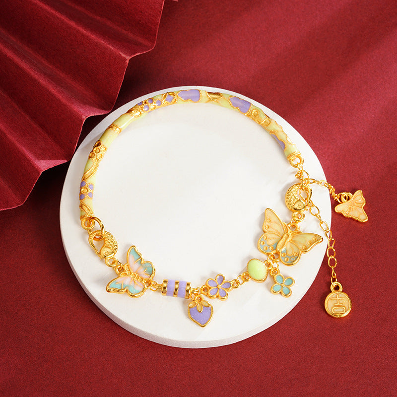 Butterfly half-ringed bracelet