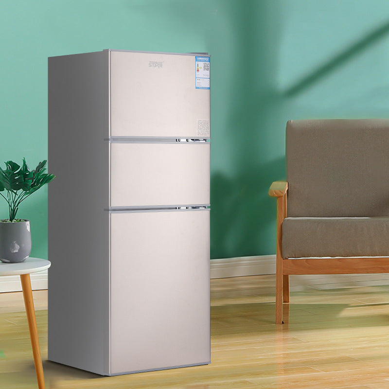 Three-Door Household Mini Refrigerator