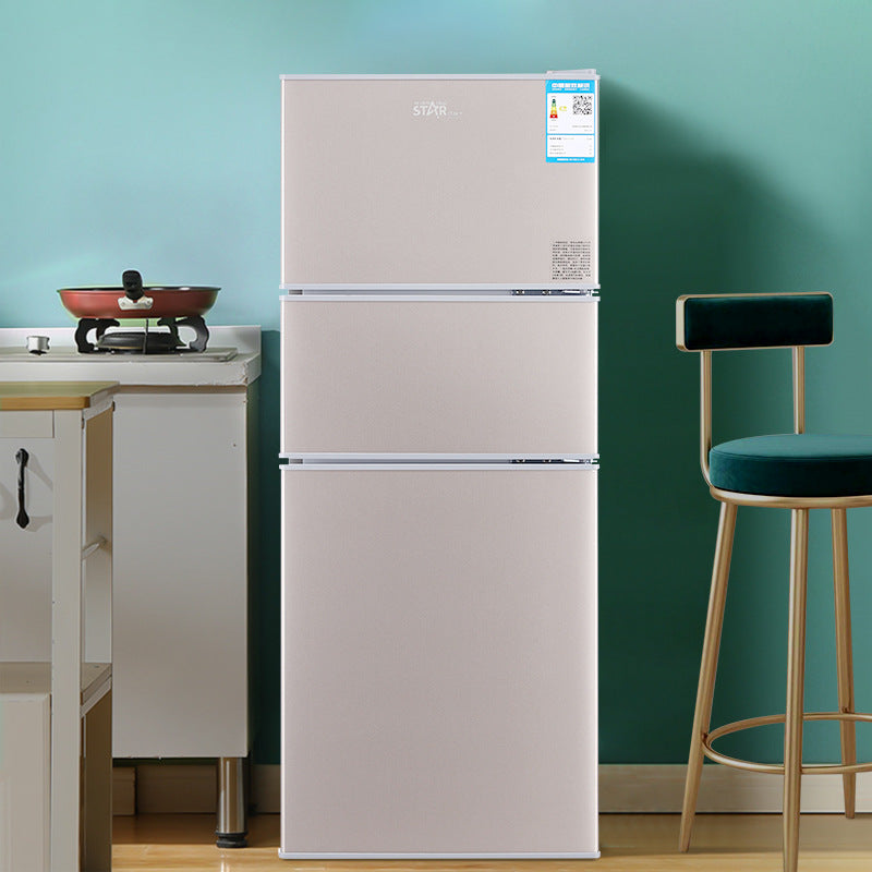 Three-Door Household Mini Refrigerator
