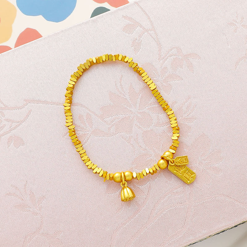 Shattered Gold Peace Charm Necklace