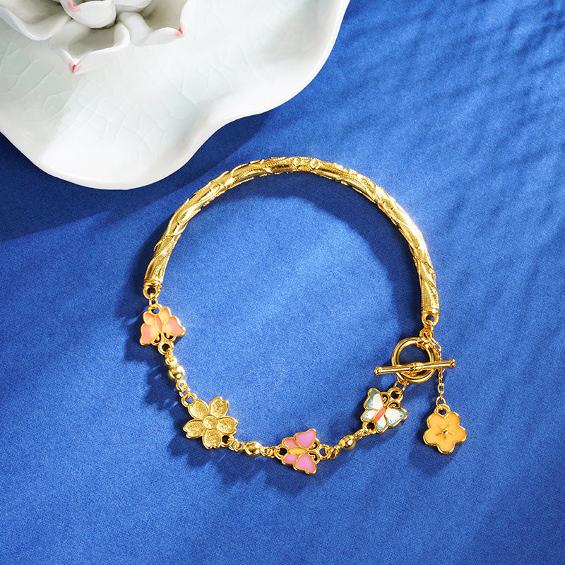 Butterfly Flower Half Ring