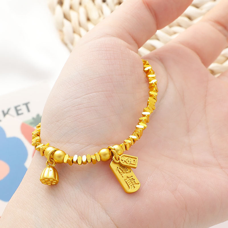Shattered Gold Peace Charm Necklace