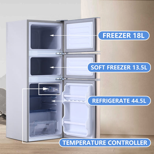 Three-Door Household Mini Refrigerator