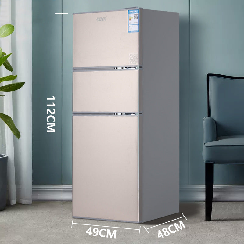 Three-Door Household Mini Refrigerator