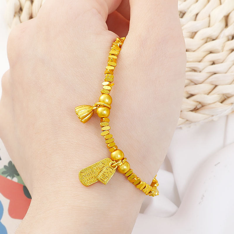 Shattered Gold Peace Charm Necklace