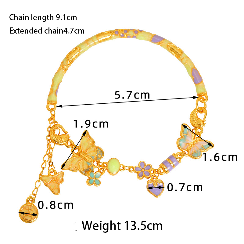 Butterfly half-ringed bracelet