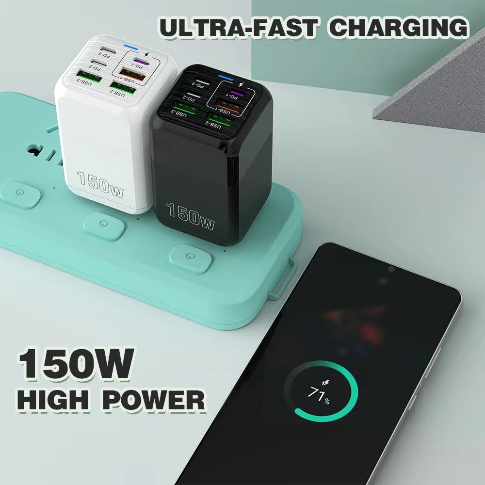 150W Multi-port Charger With 3 USB + 3 PD Ports
