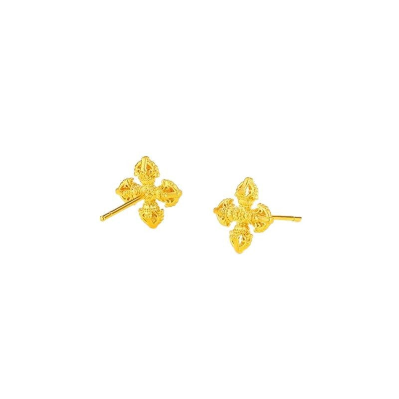 Retro Vajra Stud Earrings