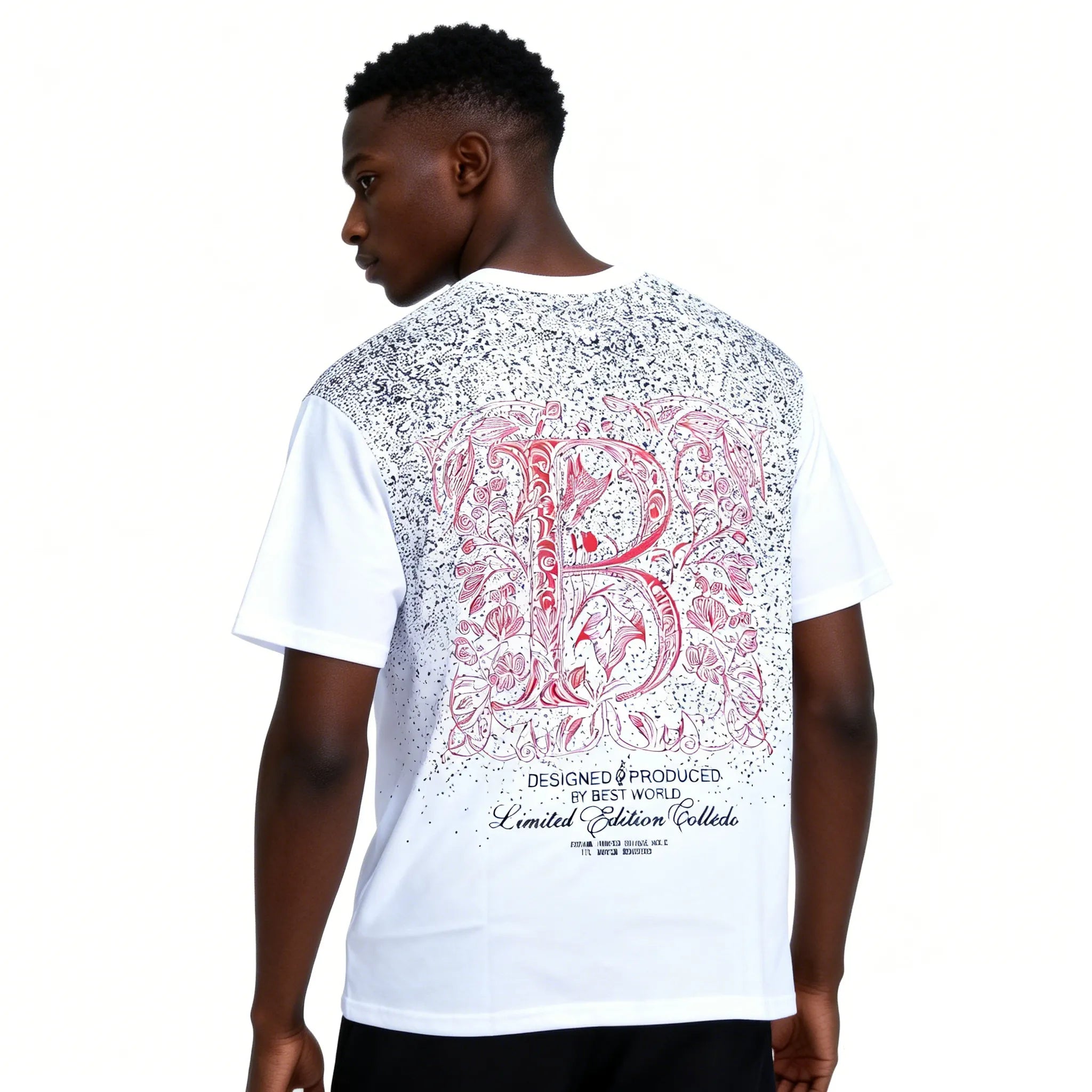 DX02 - T-shirt à impression double face, 20% teneur en coton