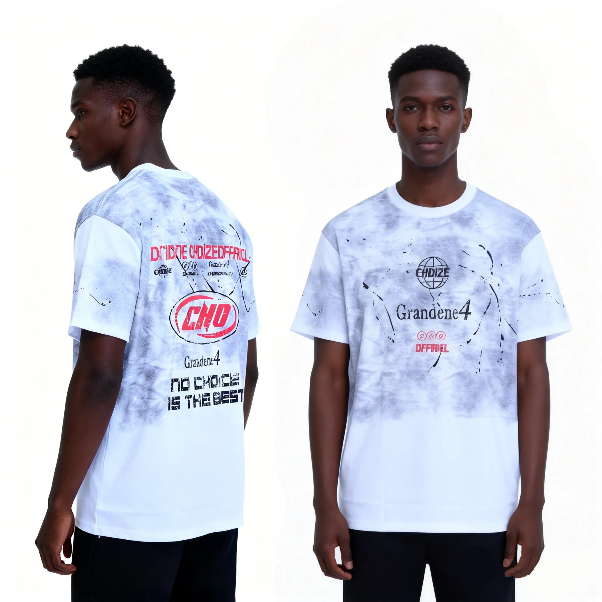 DX04 - T-shirt à impression double face, 20% teneur en coton