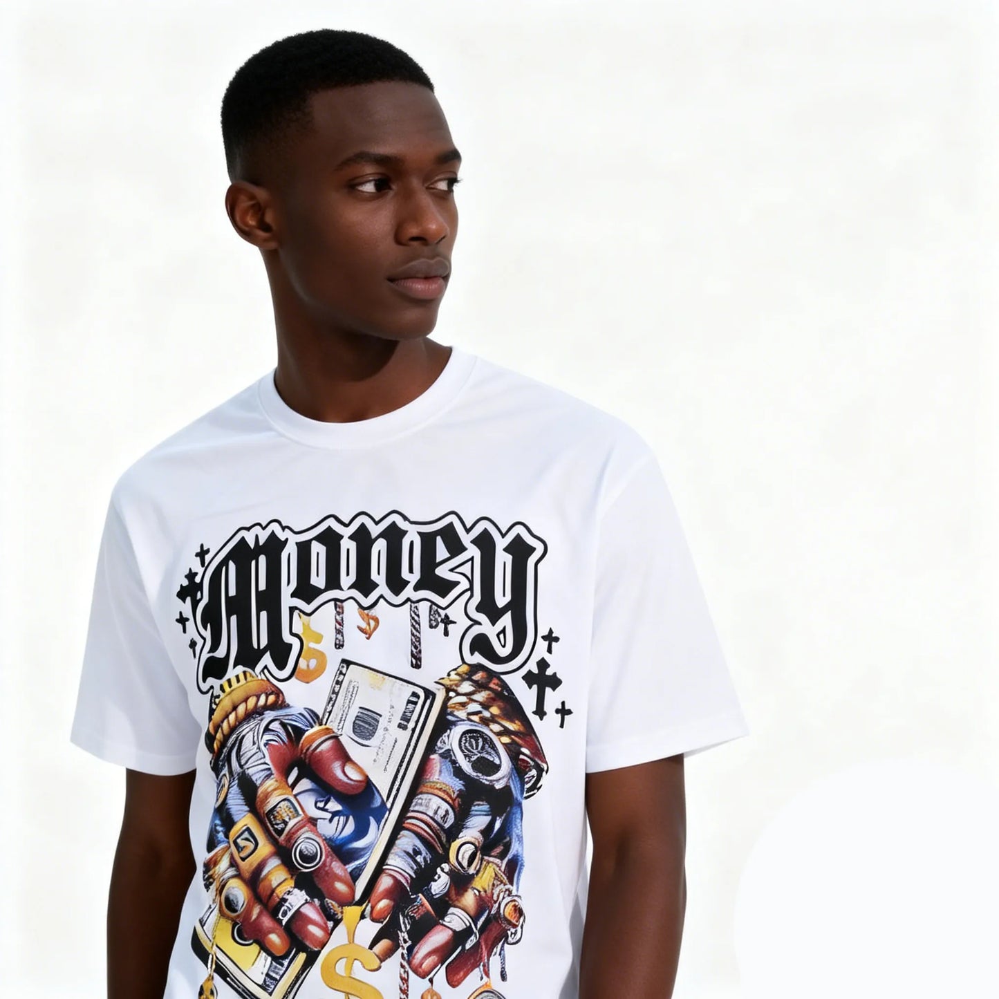 DX09 - T-shirt en coton pur à impression double face