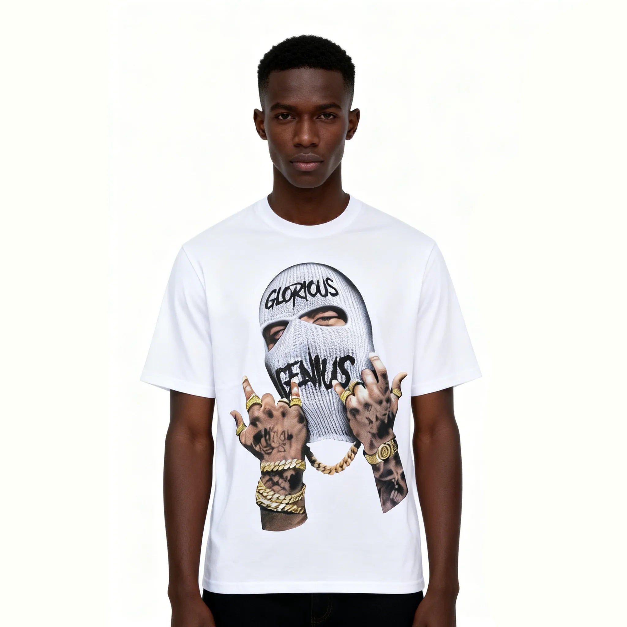 DX10 - T-shirt en coton pur à impression double face