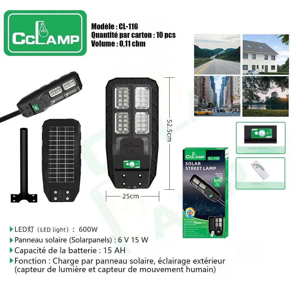 Lanterne solaire extérieure à détection de mouvement humain