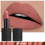 Non-stick Cup Non-fading Black Tube Matte Lipstick