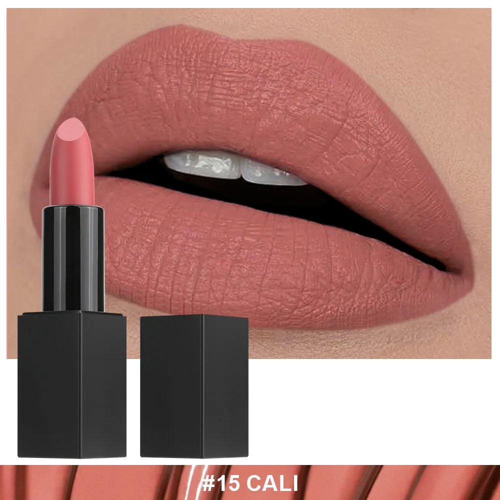 Non-stick Cup Non-fading Black Tube Matte Lipstick