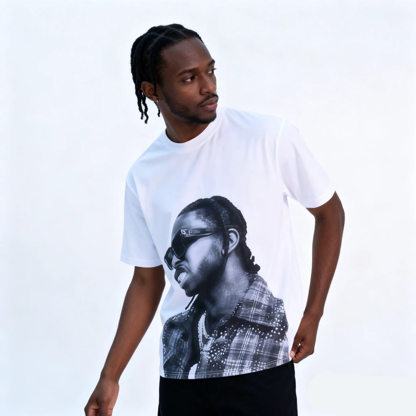 DX17 - T-shirt en coton pur à impression double face