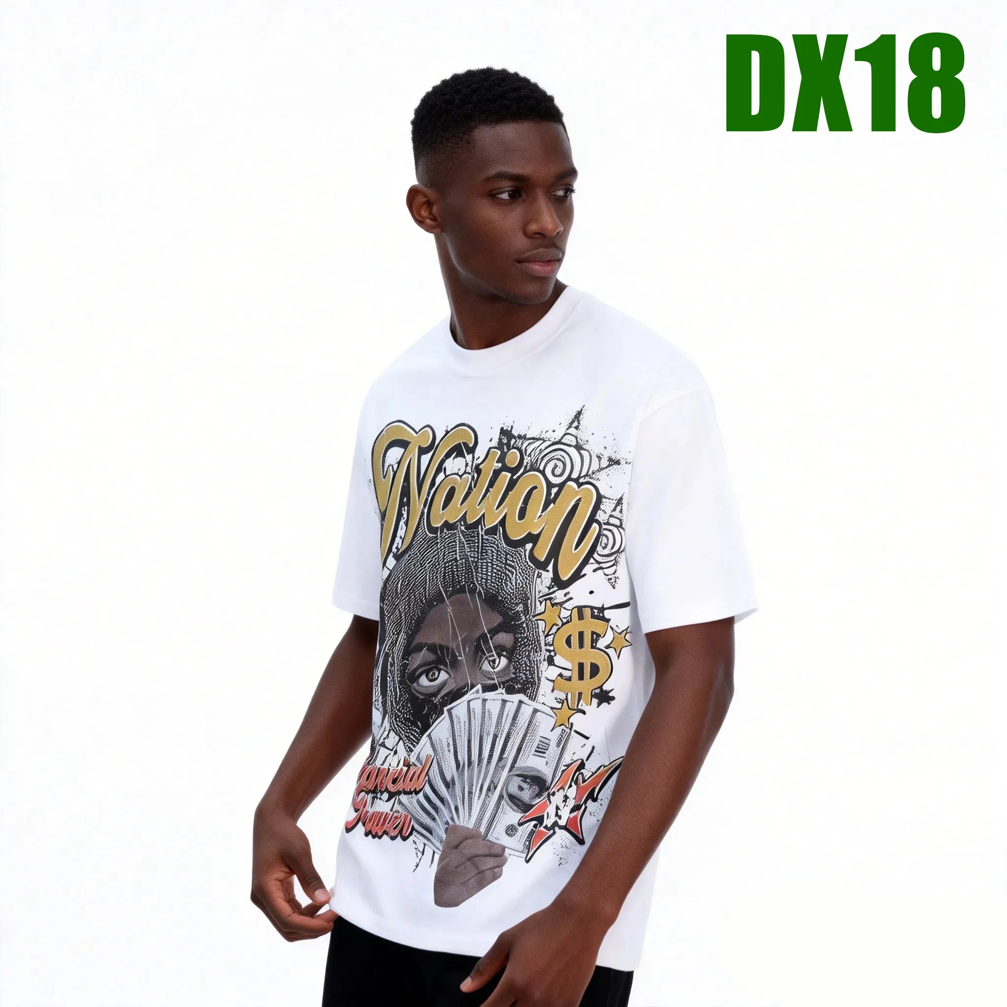 T-shirt 100% coton, imprimé des deux faces