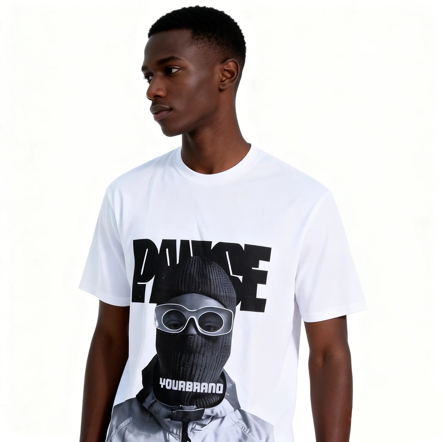 DX19 - T-shirt en coton pur à impression double face