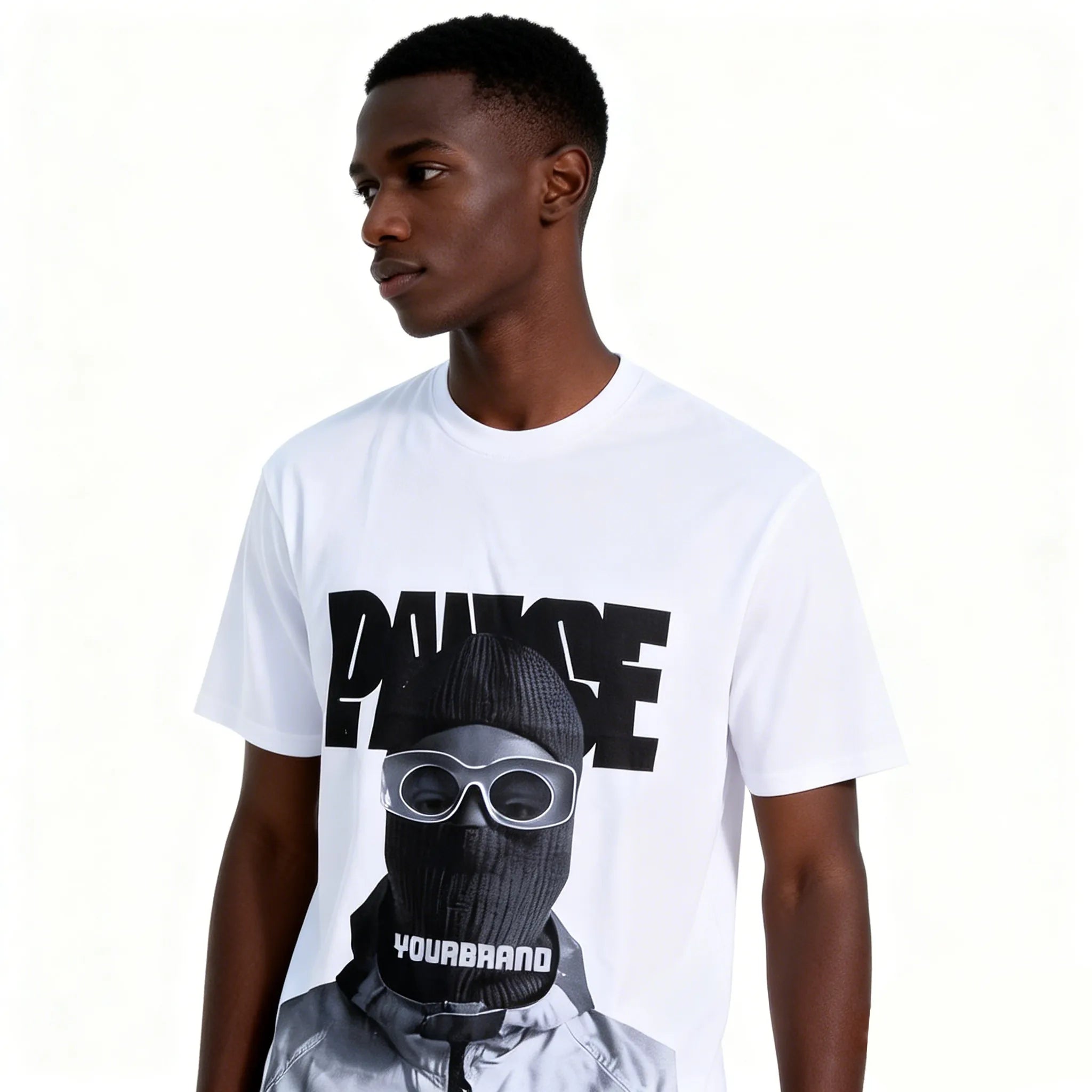 DX19 - T-shirt en coton pur à impression double face