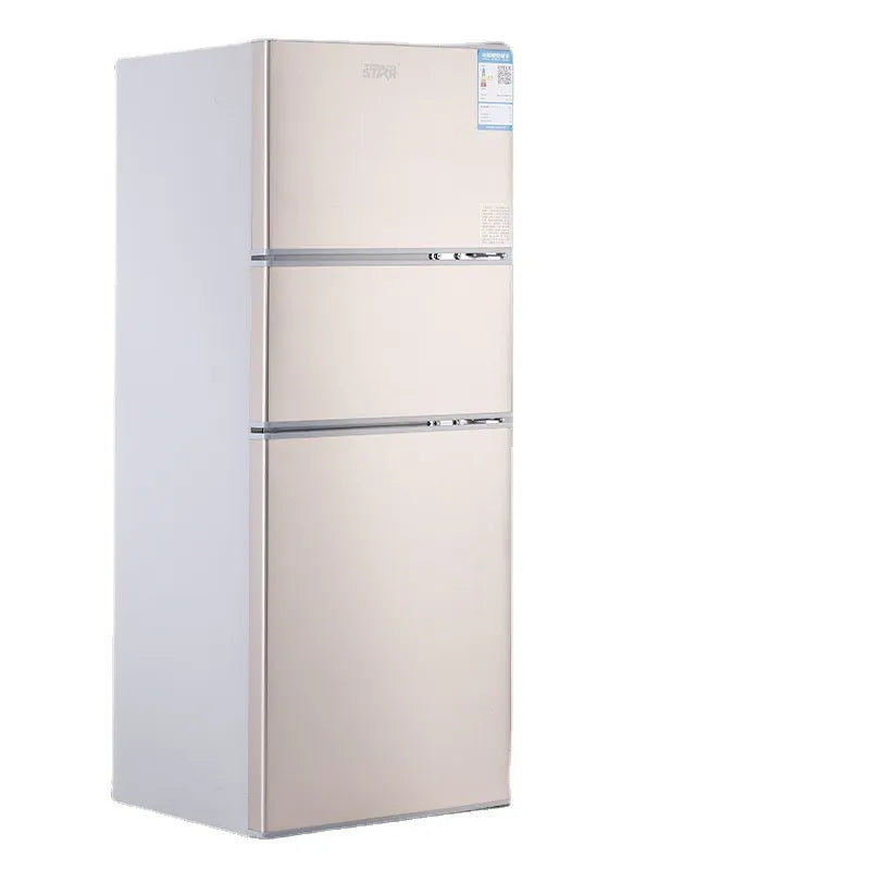 Three-Door Household Mini Refrigerator