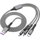5A Fast Charging Tri-Port Data Cable