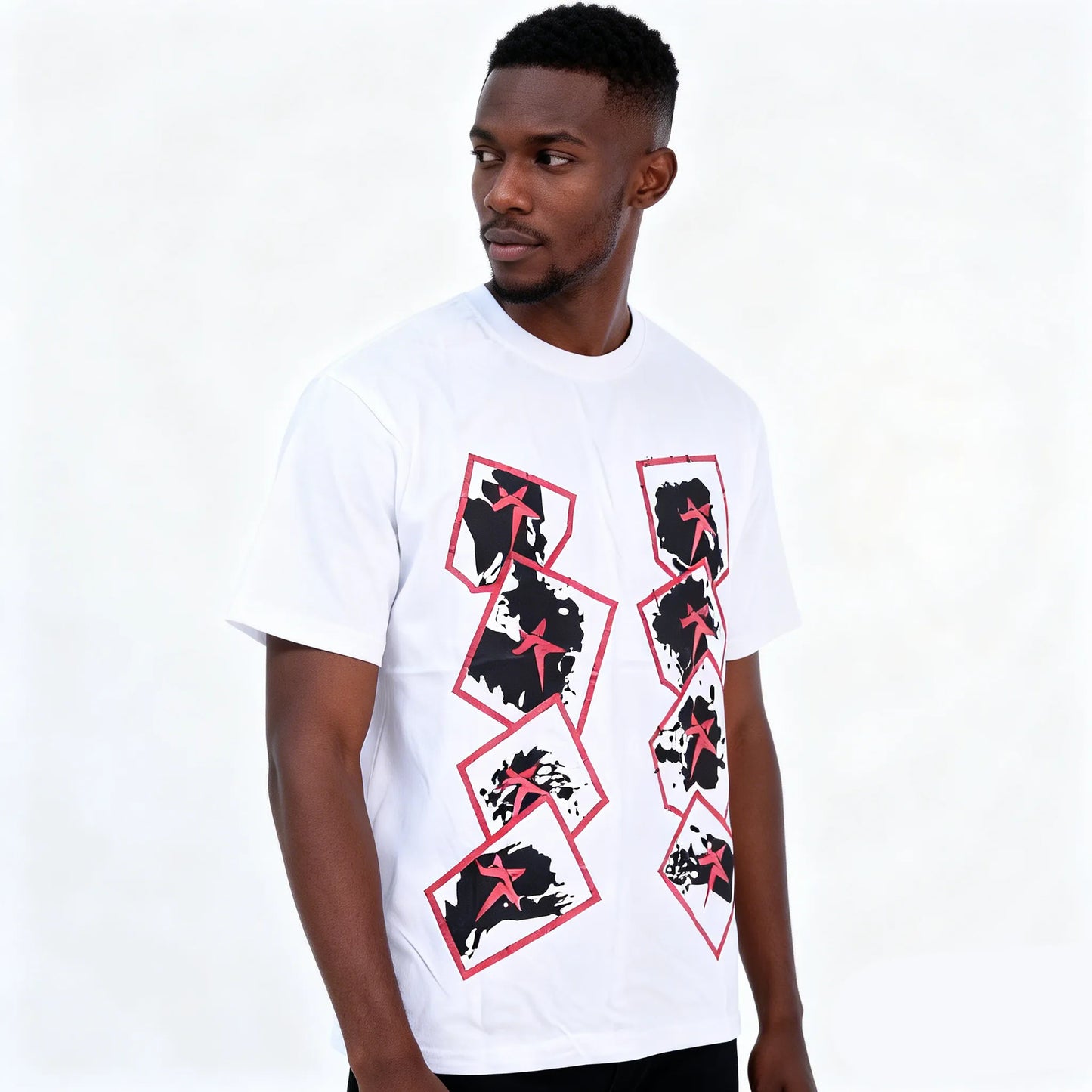 DX21 - T-shirt en coton pur à impression double face