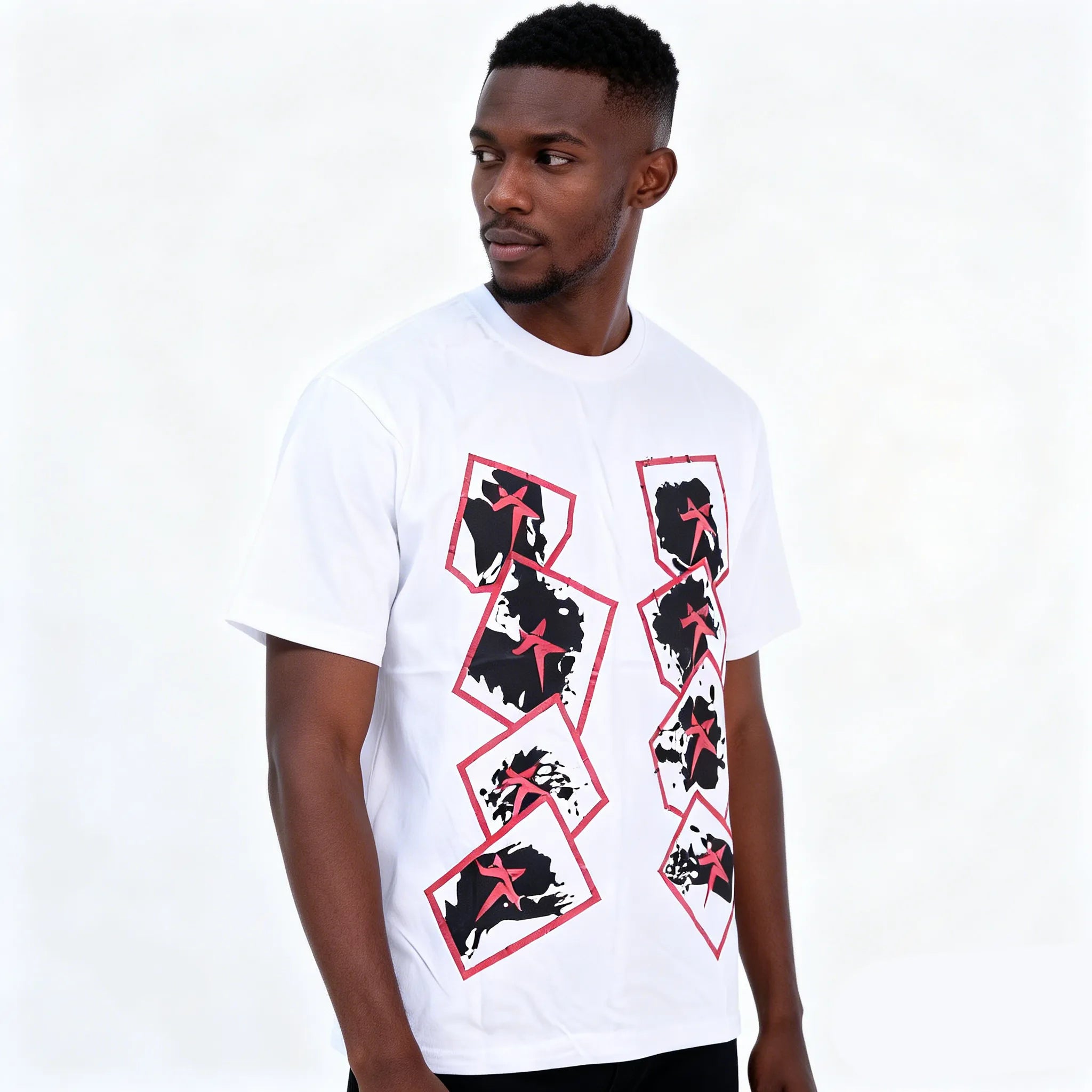 DX21 - T-shirt en coton pur à impression double face