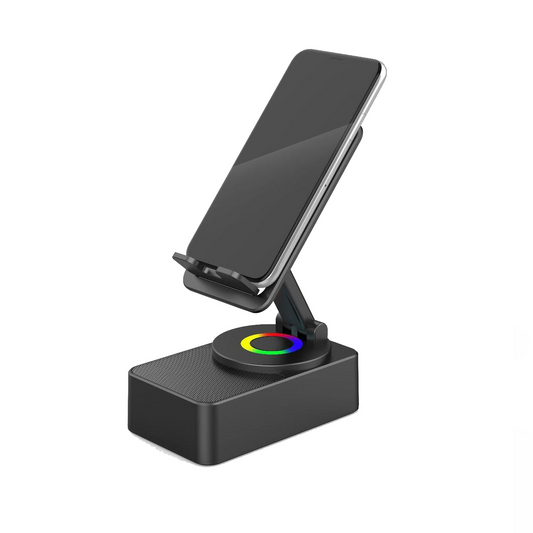Three-in-One Phone Stand with Bluetooth Speaker
