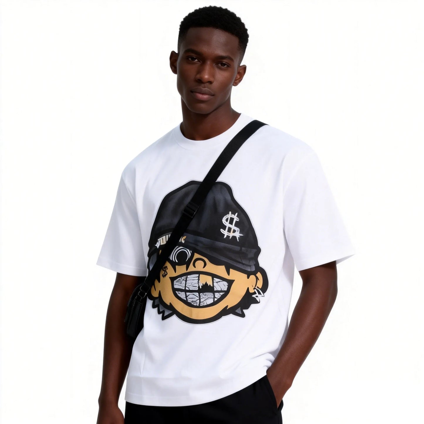 DX25 - T-shirt en coton pur à impression double face