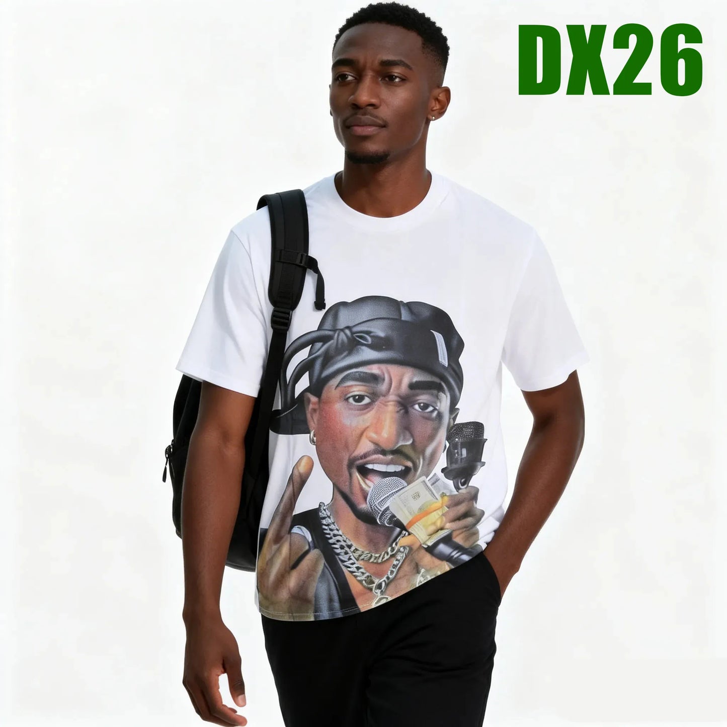T-shirt 100% coton, imprimé des deux faces
