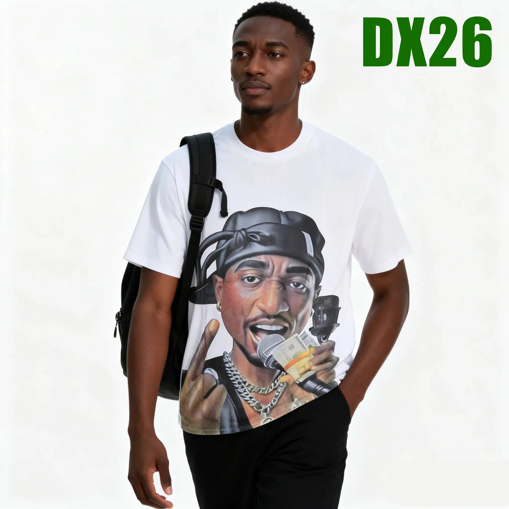 T-shirt 100% coton, imprimé des deux faces