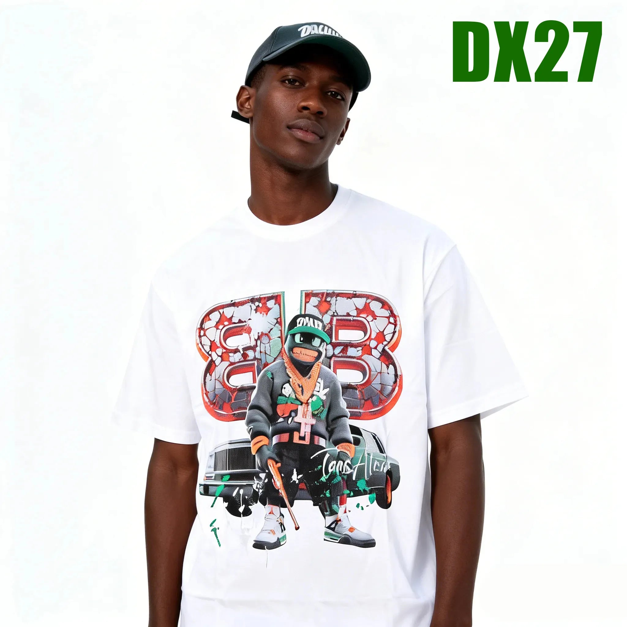T-shirt 100% coton, imprimé des deux faces