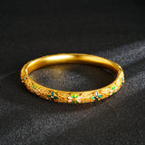 Enamel Flower Clasp Bracelet