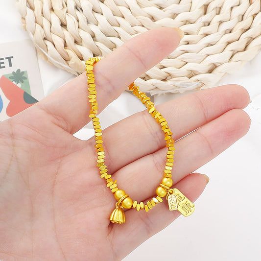 Shattered Gold Peace Charm Necklace