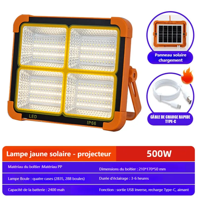 Lampe d'urgence solaire extérieure