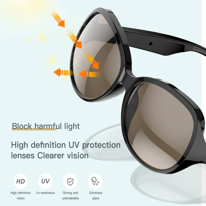 F07 Smart Glasses Open Ear Bluetooth Sunglasses for Men Women