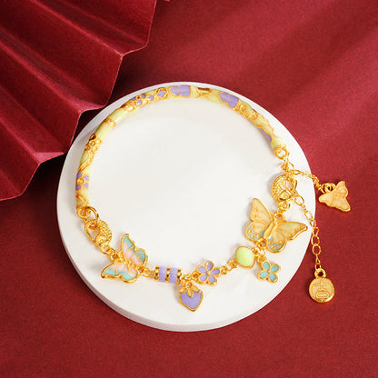 Butterfly half-ringed bracelet