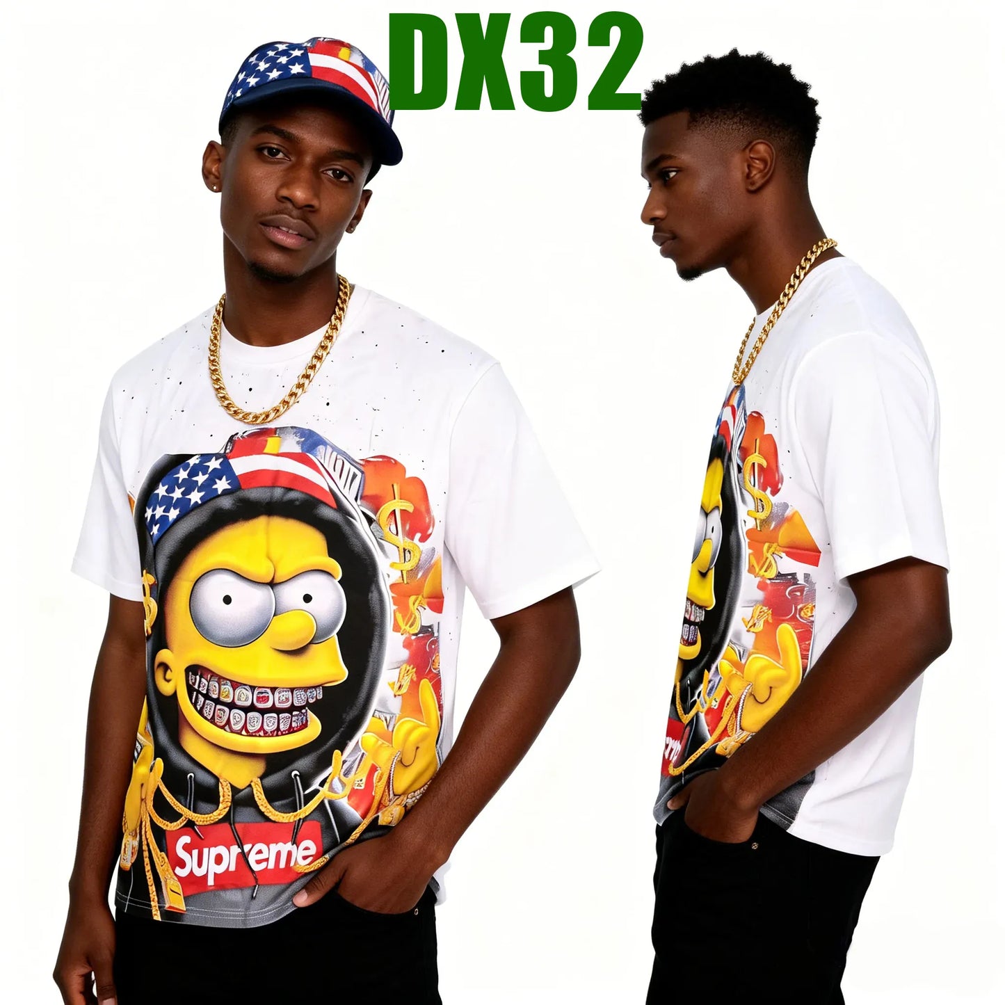 T-shirt 100% coton, imprimé des deux faces