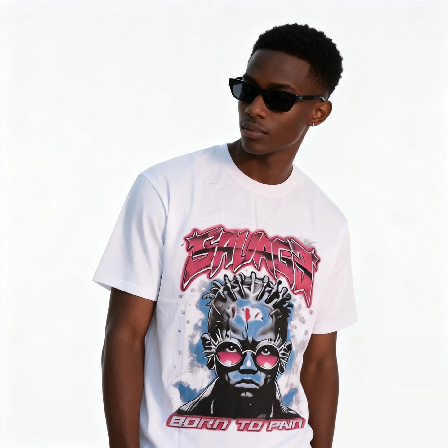 DX36 - T-shirt en coton pur à impression double face