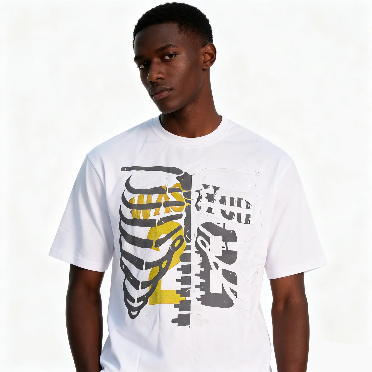 DX37 - T-shirt en coton pur à impression double face