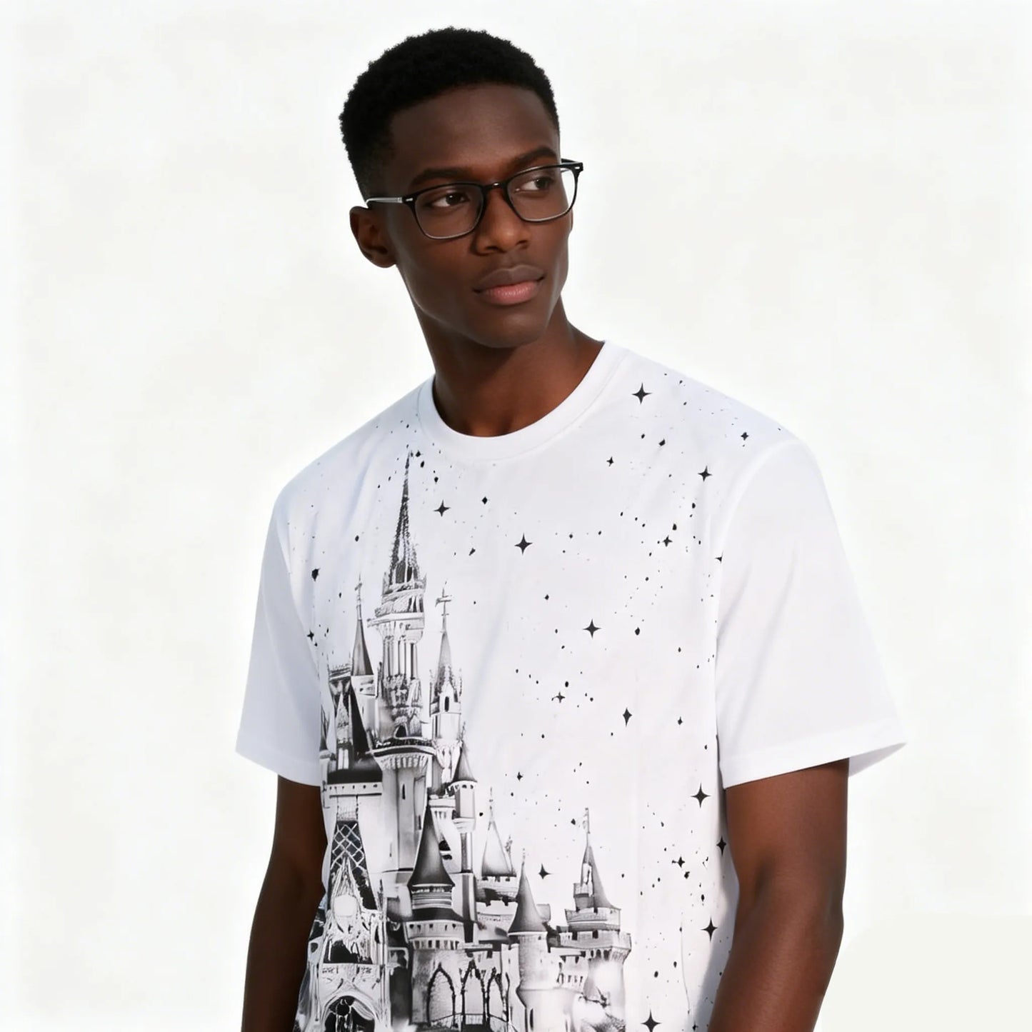 DX38 - T-shirt en coton pur à impression double face