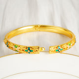 Enamel Flower Clasp Bracelet