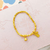Shattered Gold Peace Charm Necklace
