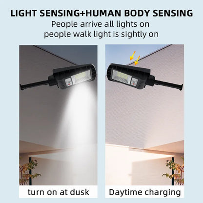 Lanterne solaire extérieure à détection de mouvement humain