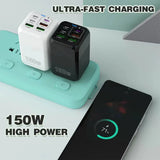 150W Multi-port Charger With 3 USB + 3 PD Ports