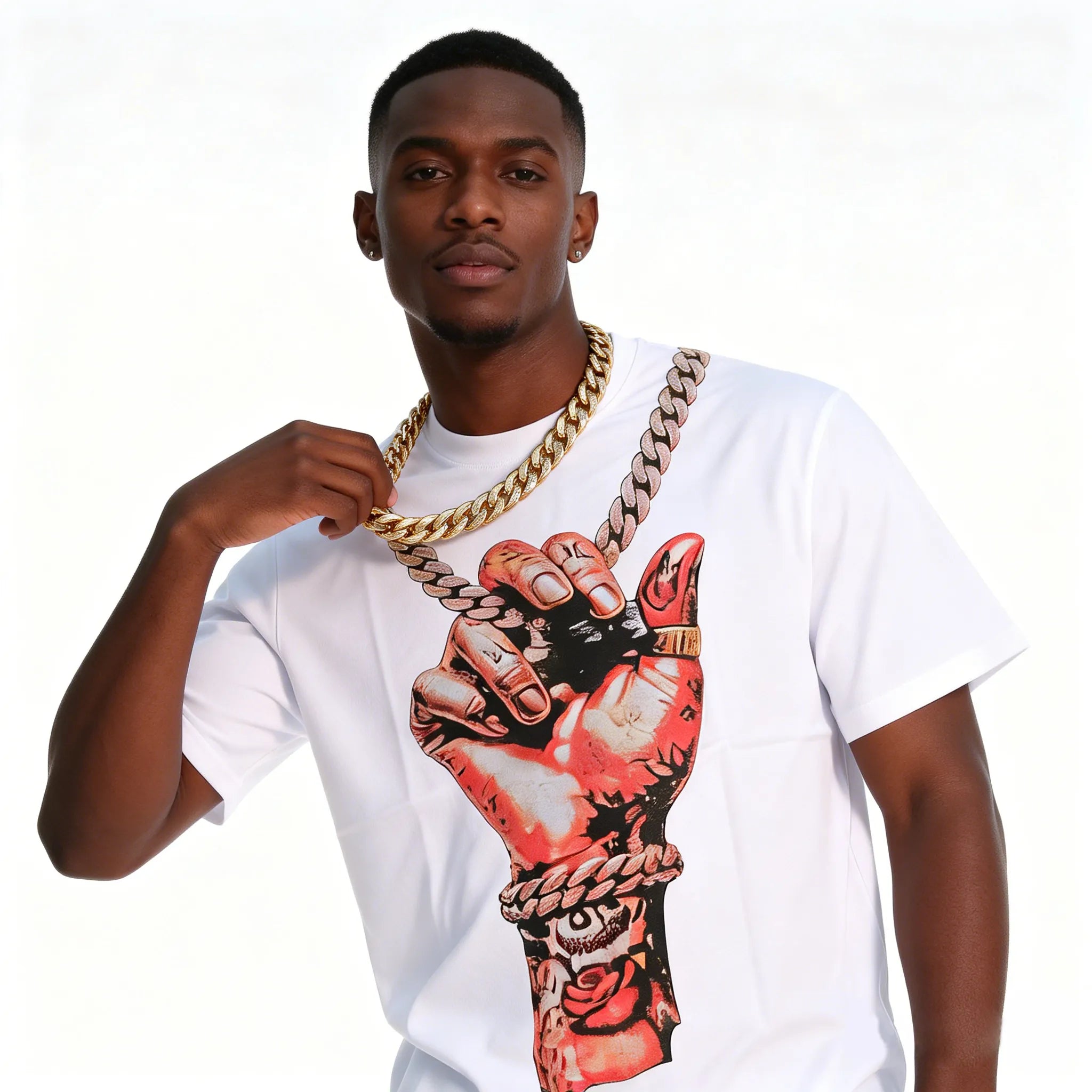 DX40 - T-shirt en coton pur à impression double face